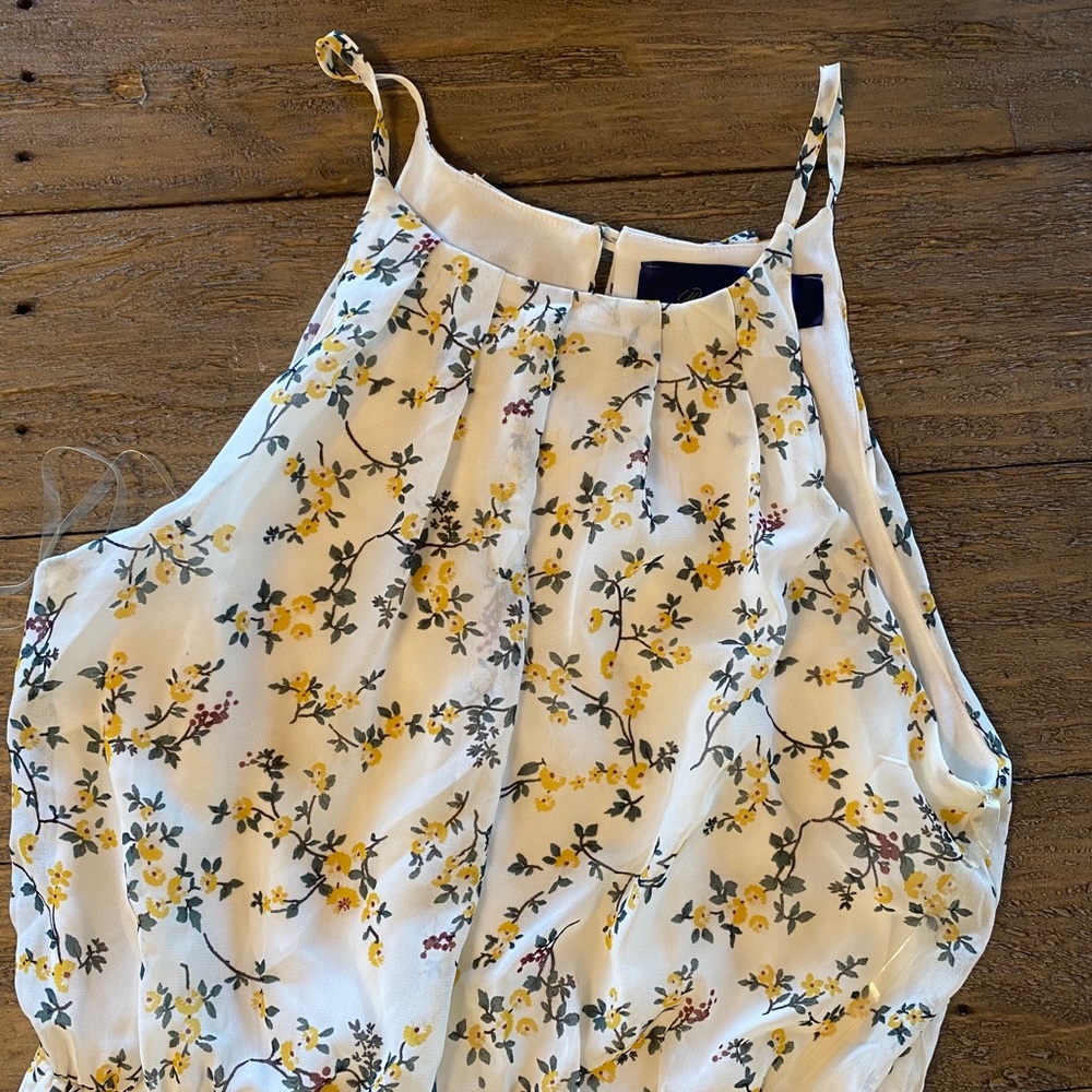 Blue Rain Floral Halter Dress - Picture 5 of 6